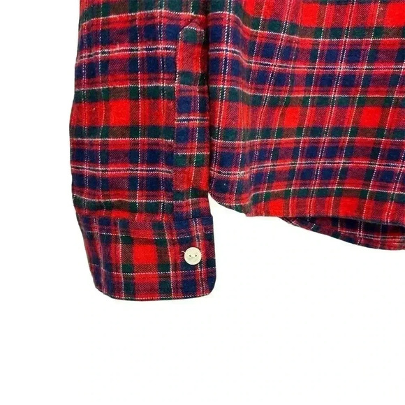 Lucky Brand Women's Plaid Flannel Button-Up Shirt Red Size S - Picture 7 of 9